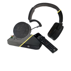 Voor en na van gerepareerde kapotte koptelefoon, tv-box en andere technische apparaten - Technische reparatieservice, audiovisuele reparaties, Spectrum service.